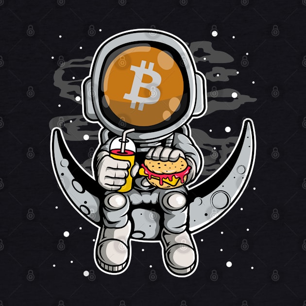 Astronaut Fastfood BitCoin BTC To The Moon Crypto Token Cryptocurrency Wallet Birthday Gift For Men Women Kids by Thingking About